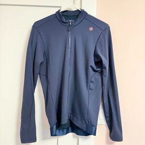 Castelli Cycling Jacket Navy XL Back and Side Zip Pocket